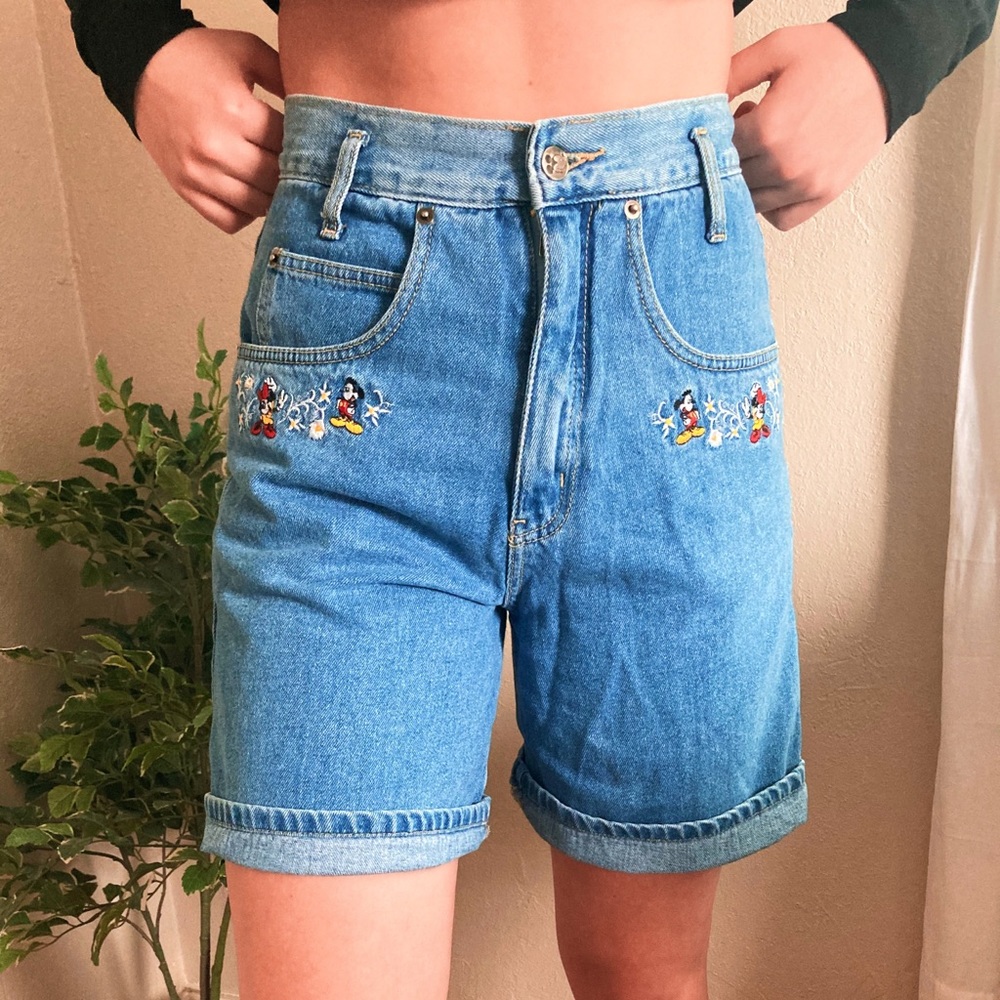 Vintage Disney Mickey Mom Jean Shorts Bermuda